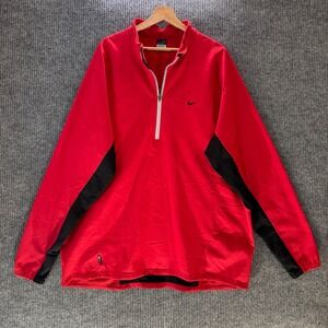 Nike Sphere Pro Pullover Jacket Mens 3XL Red Black‎ Running Athletic Lightweight